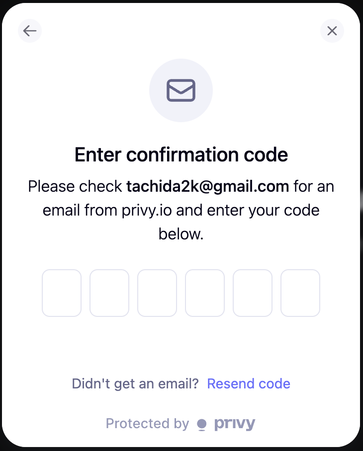 Enter Privy Code