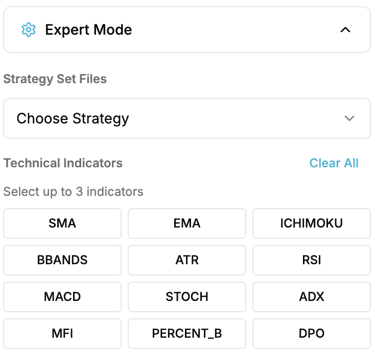 Expert Mode Dropdown